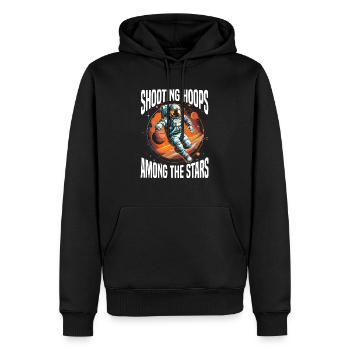 Astronaut Basketball Outerspace Basketball Player - Men’s Premium Organic Hoodie - black - Front - Nico (187cm)