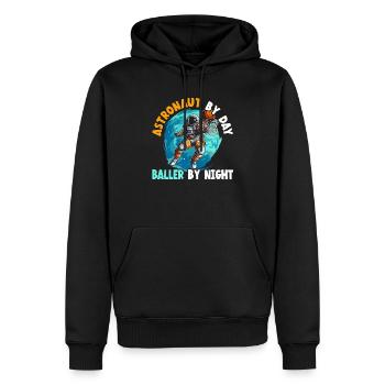 Astronaut Basketball Outerspace Basketball Player - Men’s Premium Organic Hoodie - black - Front - Nico (187cm)