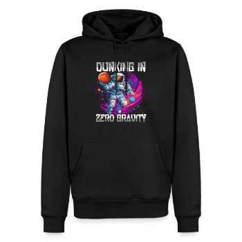 Astronaut Basketball Outerspace Basketball Player - Men’s Premium Organic Hoodie - black - Front - Nico (187cm)