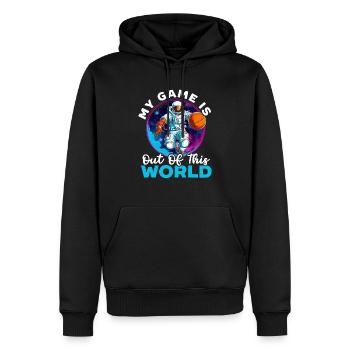 Astronaut Basketball Outerspace Basketball Player - Men’s Premium Organic Hoodie - black - Front - Nico (187cm)