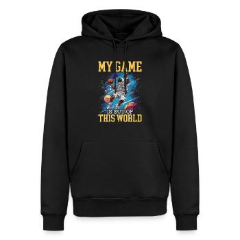 Astronaut Basketball Outerspace Basketball Player - Men’s Premium Organic Hoodie - black - Front - Nico (187cm)