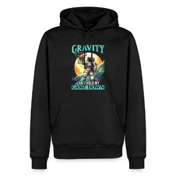 Astronaut Basketball Outerspace Basketball Player - Men’s Premium Organic Hoodie - black - Front - Nico (187cm)