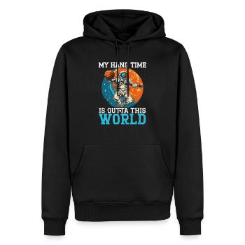 Astronaut Basketball Outerspace Basketball Player - Men’s Premium Organic Hoodie - black - Front - Nico (187cm)