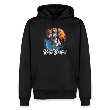 Astronaut Basketball Outerspace Basketball Player - Men’s Premium Organic Hoodie - black - Front - Nico (187cm)