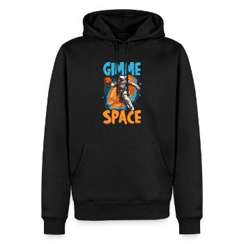 Astronaut Basketball Outerspace Basketball Player - Men’s Premium Organic Hoodie - black - Front - Nico (187cm)