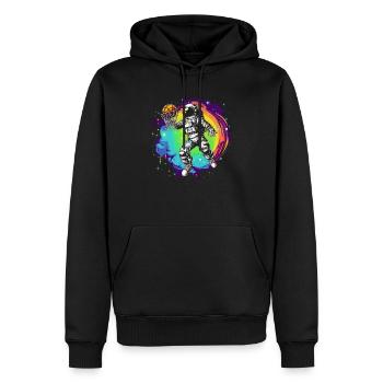 Astronaut Basketball Outerspace Basketball Player - Men’s Premium Organic Hoodie - black - Front - Nico (187cm)