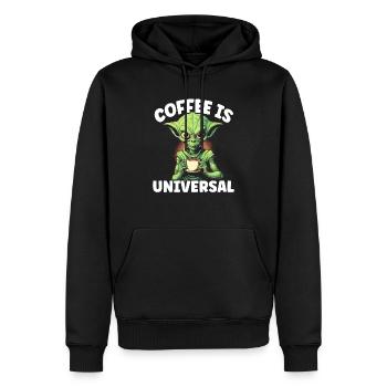 Außerirdischer Kaffeeliebhaber Koffein UFO Außerirdisch - Männer Premium Bio Hoodie - Schwarz - Vorne - Nico (187cm)