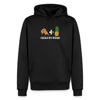 Pizza Und Ananas Tropische Früchte Pizzaesser - Männer Premium Bio Hoodie - Schwarz - Vorne - Nico (187cm)