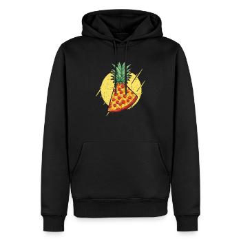 Pizza Und Ananas Tropische Früchte Pizzaesser - Männer Premium Bio Hoodie - Schwarz - Vorne - Nico (187cm)