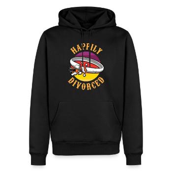 Lustiges Scheidung Glücklich Geschieden und - Männer Premium Bio Hoodie - Schwarz - Vorne - Nico (187cm)