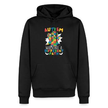 Autisme Halloween Trick ou Treat Sensibilisation à l’autisme - Sweat à capuche Premium bio Homme - noir - Devant - Nico (187cm)