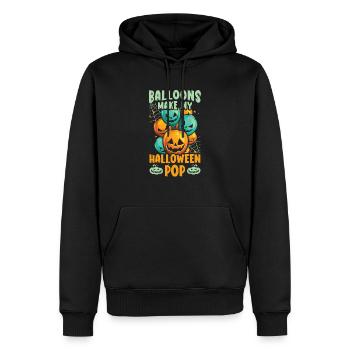 Ballon Halloween Süßes oder Saures Spooky Boo Ghost - Männer Premium Bio Hoodie - Schwarz - Vorne - Nico (187cm)