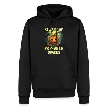 Ballon Halloween Süßes oder Saures Spooky Boo Ghost - Männer Premium Bio Hoodie - Schwarz - Vorne - Nico (187cm)