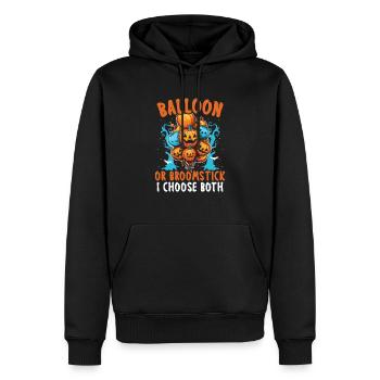 Ballon Halloween Süßes oder Saures Spooky Boo Ghost - Männer Premium Bio Hoodie - Schwarz - Vorne - Nico (187cm)