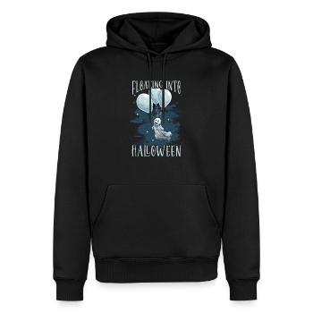Balloon Halloween Trick Or Treat Spooky Boo Ghost - Sweat à capuche Premium bio Homme - noir - Devant - Nico (187cm)