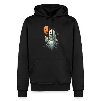 Ballon Halloween Süßes oder Saures Spooky Boo Ghost - Männer Premium Bio Hoodie - Schwarz - Vorne - Nico (187cm)