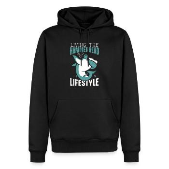 Hammerhai-Liebhaber Meeresbiologie Unterwasser - Männer Premium Bio Hoodie - Schwarz - Vorne - Nico (187cm)