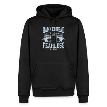 Hammerhai-Liebhaber Meeresbiologie Unterwasser - Männer Premium Bio Hoodie - Schwarz - Vorne - Nico (187cm)