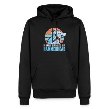 Hammerhai-Liebhaber Meeresbiologie Unterwasser - Männer Premium Bio Hoodie - Schwarz - Vorne - Nico (187cm)