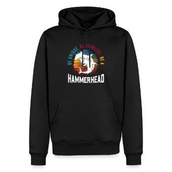 Hammerhai-Liebhaber Meeresbiologie Unterwasser - Männer Premium Bio Hoodie - Schwarz - Vorne - Nico (187cm)