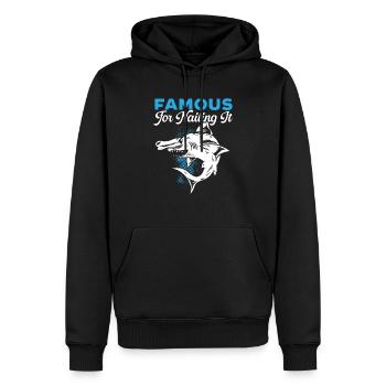 Hammerhead Shark Lover Marine Biology Underwater - Sweat à capuche Premium bio Homme - noir - Devant - Nico (187cm)