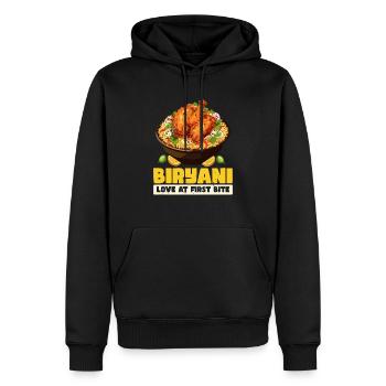 Biryani Lover Indian Food Desifood India Rice - Sweat à capuche Premium bio Homme - noir - Devant - Nico (187cm)