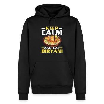Biryani Lover Indian Food Desifood India Rice - Men’s Premium Organic Hoodie - black - Front - Nico (187cm)