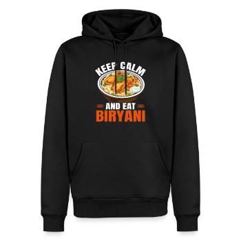 Biryani Lover Indian Food Desifood India Rice - Sweat à capuche Premium bio Homme - noir - Devant - Nico (187cm)