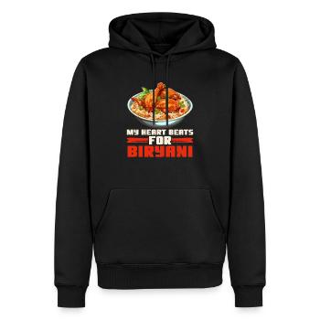 Biryani Lover Indian Food Desifood India Rice - Sweat à capuche Premium bio Homme - noir - Devant - Nico (187cm)
