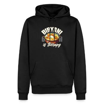 Biryani Lover Indian Food Desifood India Rice - Sweat à capuche Premium bio Homme - noir - Devant - Nico (187cm)