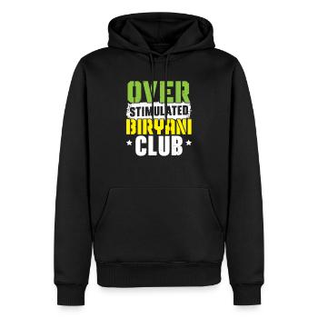 Biryani Lover Indian Food Desifood India Rice - Sweat à capuche Premium bio Homme - noir - Devant - Nico (187cm)
