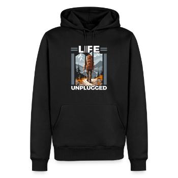 Digital Detox Handy Fasten Go Offline - Männer Premium Bio Hoodie - Schwarz - Vorne - Nico (187cm)