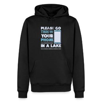 Digital Detox Handy Fasten Go Offline - Männer Premium Bio Hoodie - Schwarz - Vorne - Nico (187cm)