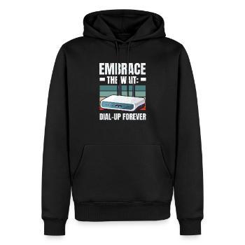 DFÜ-Internetverbindung 90er Computerwitze - Männer Premium Bio Hoodie - Schwarz - Vorne - Nico (187cm)