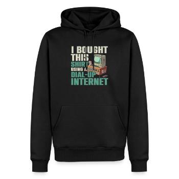 DFÜ-Internetverbindung 90er Computerwitze - Männer Premium Bio Hoodie - Schwarz - Vorne - Nico (187cm)