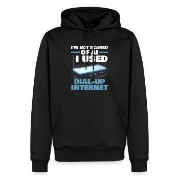 DFÜ-Internetverbindung 90er Computerwitze - Männer Premium Bio Hoodie - Schwarz - Vorne - Nico (187cm)