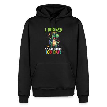 Professeur de paléontologie des dinosaures Enseignement Dino - Sweat à capuche Premium bio Homme - noir - Devant - Nico (187cm)