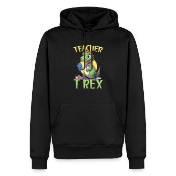 Professeur de paléontologie des dinosaures Enseignement Dino - Sweat à capuche Premium bio Homme - noir - Devant - Nico (187cm)