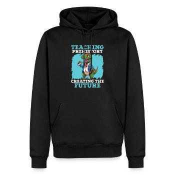 Dinosaurierlehrer Paläontologie Dino unterrichten - Männer Premium Bio Hoodie - Schwarz - Vorne - Nico (187cm)