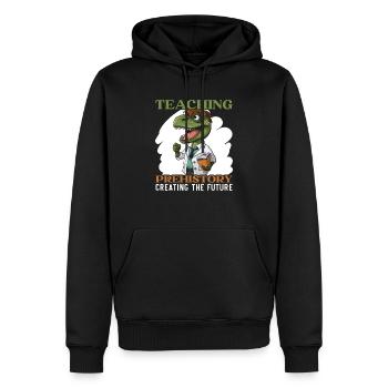 Dinosaurierlehrer Paläontologie Dino unterrichten - Männer Premium Bio Hoodie - Schwarz - Vorne - Nico (187cm)