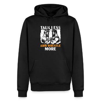 Arm Wrestling Trainer Arm Wrestler Wrist Wrestler - Sweat à capuche Premium bio Homme - noir - Devant - Nico (187cm)