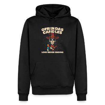 Dia de los Muertos Sugar Skull Mexikanischer Feiertag - Männer Premium Bio Hoodie - Schwarz - Vorne - Nico (187cm)