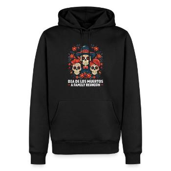 Dia de los Muertos Sugar Skull Mexikanischer Feiertag - Männer Premium Bio Hoodie - Schwarz - Vorne - Nico (187cm)