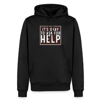 Tag der Einheit, Anti-Mobbing, Mobbing-Prävention, Freundlichkeit - Männer Premium Bio Hoodie - Schwarz - Vorne - Nico (187cm)