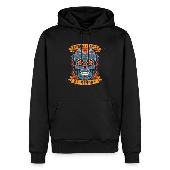 Dia de los Muertos Sugar Skull Mexikanischer Feiertag - Männer Premium Bio Hoodie - Schwarz - Vorne - Nico (187cm)