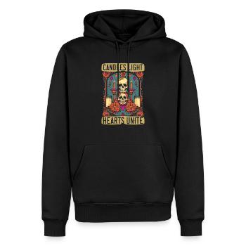 Dia de los Muertos Sugar Skull Mexikanischer Feiertag - Männer Premium Bio Hoodie - Schwarz - Vorne - Nico (187cm)