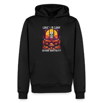 Dia de los Muertos Sugar Skull Mexikanischer Feiertag - Männer Premium Bio Hoodie - Schwarz - Vorne - Nico (187cm)