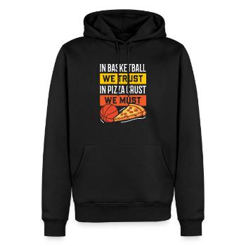 Ananas Basketball Tropische Früchte Sommer Sport - Männer Premium Bio Hoodie - Schwarz - Vorne - Nico (187cm)