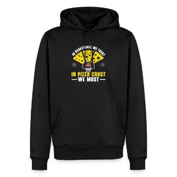 Ananas Basketball Tropische Frucht Sommer Sport - Männer Premium Bio Hoodie - Schwarz - Vorne - Nico (187cm)