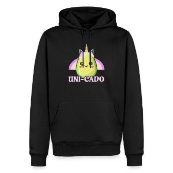 Sweet Avocado Pun Fruit Guac Blagues Guacamole Lover - Sweat à capuche Premium bio Homme - noir - Devant - Nico (187cm)